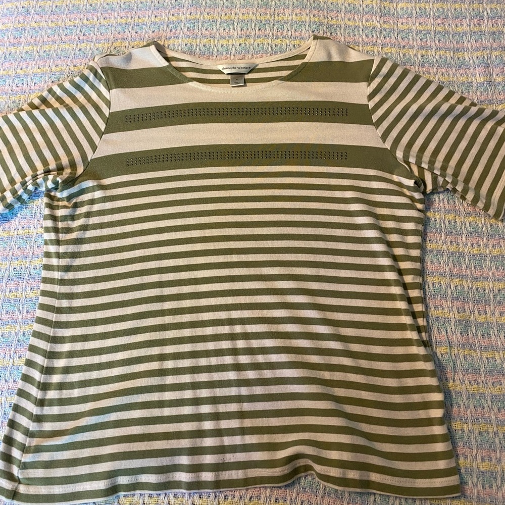 Christopher Banks striped tee EUC XL
